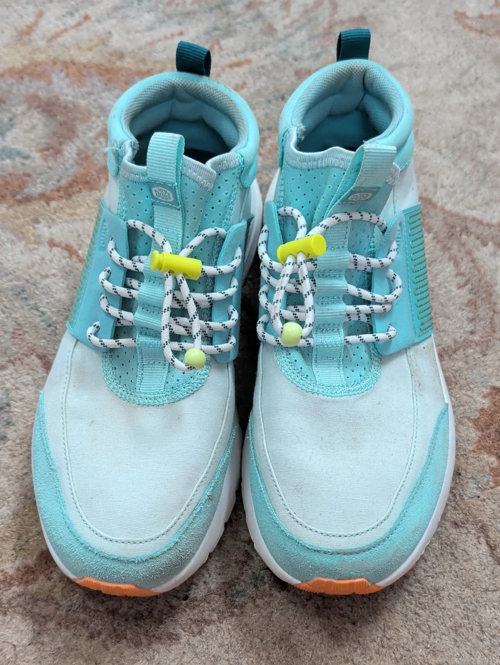Hey Dude Sirocco Mid Sport Aqua Mint Casual Sneakers with Neon Accents